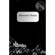 Zemira Independently Published Awaits - Mountain & Moon Notebook: Black And White Mountain And M