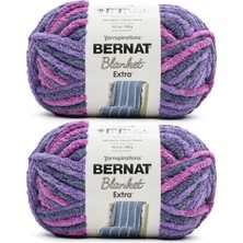 Zemira Bernat Battaniye Ekstra Mor Gün Batımı Ipliği - 2'li Paket 10,5 OZ/300 G - Polyester - #7 - 9