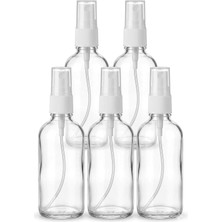 Zemira Smartizi 5'li Boş Sprey Şişe Seti (100 Ml) - Seyahat, Dezenfektan Kolonya Için Şeffaf Fısfıs Şiş