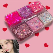 Zemira Pembe Palet2 Glitter Jel Far Yüz Saç Vücut Simi