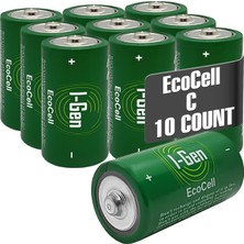 Zemira I-Gen Ecocell Çinko Karbon C Boy (R14) 1.5V Pil 10'lu Paket