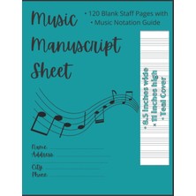 Zemira Independently Published Music Manuscript Sheet: 120 Blank Staff Pages - 10 Staves Per Page - Wide S