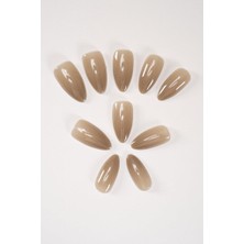 Zemira Pop Beauty Takma Tırnak Seti & Zararsız Yapıştırıcı, Glazed Caramel Donut