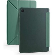 Zemira Zore Tab A7 10.4 T500 2020 Tri Folding Kalem Bölmeli Standlı Koyu Yeş