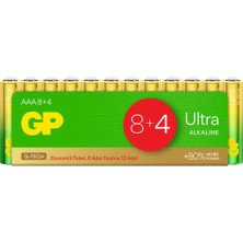 Ozkr Store Gp Ultra Alkalin Aaa Ince Kalem Pil 12'li Paket