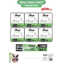 Zemira Sleepy Ultra Hassas Hijyenik Ped 24'lü Normal x 6 Paket Rosie