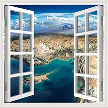 Zemira Pencere Poster Duvar Kağıdı Yapışkanlı Sticker