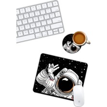 Zemira Astronot Uzay Temalı Mouse Pad Bardak Altlığı Set