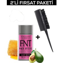 Zemira Fontenay Hair Wax Stick 75GR For Kids + Profesyonel Topuz Krepe Şiş Tarak 3043 2'li Set
