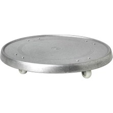 Zemira Tekerlekli Saksı Altı Meridyendukkan 31 cm Galvanizli Saksılık Altı Pratik