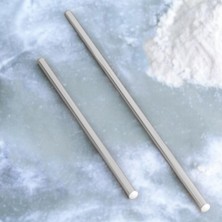 Zemira Alüminyum Metal Oklava 2'li Set 74-49 cm Börek Hamur Yufka Açma Silindir Yuvarlak Uzun Kısa