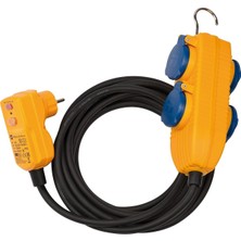 Zemira Brennenstuhl 1168720010 Schutzadapterleitung 5 M H07RN-F3G1,5 Fi-Fiş Powerblock, Siyah, Mavi, Tu