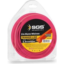 Zemira Sgs 4318 Tırpan Misinası 3.3mm 52MT Üçgen Kırmızı