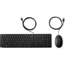 Zemira 320MK 9SR36AA USB Multimedya Klavye Mouse Set Si̇yah