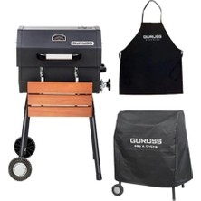 Zemira Rehome Guruss CG050 Kömürlü Barbekü Mangal | 50 cm Lik Mangal | Odun Veya Kömür Mangalı | Tekerlekl
