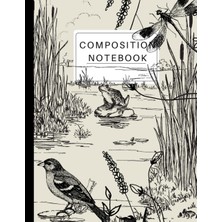 Zemira Independently Published Composition Notebook: Aesthetic Lilly Pond, Animals And Bug Illustrations