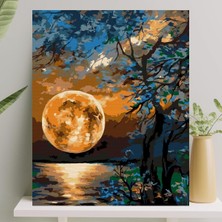 Zemira Palmiye Hobi Sanat Sayılarla Boyama Tuval Seti Fırça Boya Dahil (Çıtalı) 40X50 cm - Yakamoz
