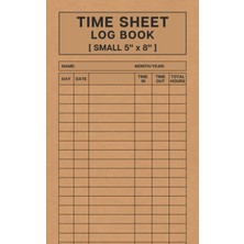 Zemira Independently Published Time Sheet Log Book Small: Daily Time Sheet Log To Record Time, Work Hours,