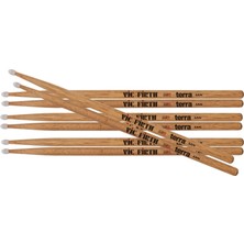 Zemira Vic Firth 5ATN Terra Ahşap Baget, Naylon Uç, 4 Çift Değerli Paket