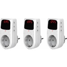 Zemira Akım Korumalı Regülatör Priz - 4000W Yüksek Güç, Düşük Voltaj Koruması (150V-210V), Yıldırım Çoc