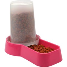 Zemira Miapet Hazneli Plastik Kedi-Köpek Mama Su Kabı 1,5 Lt Kare Fuşya