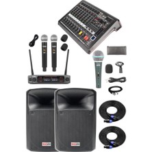 Zemira Extreme Paket-1 Mixer Hoparlör Mikrofon Full Ses Sistemi Seti