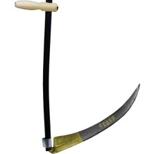 Ozkr Store Günaş Komple Tırpan - Metal Saplı 6 Parça Set - Ahşap Elcik 75 cm