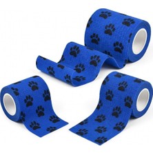 Zemira Bybars Octacare Kendinden Yapışkanlı Pati Bandajı, Mavi, 5 cm x 4.5 Metre, 3 Adet