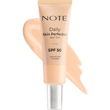 Zemira Note Cosmetics Daily Skin Perfector Skin Tint 100 Spf 50 Ton Eşitleyici Doğal Bitişli Renkli Nemlen