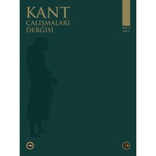 Vakıfbank Kültür Yayınları Kant Çalışmaları Dergisi Sayı 2