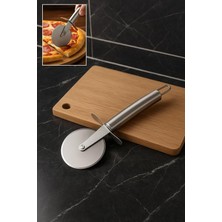 Zemira Paslanmaz Çelik Pizza Hamur Mantı Börek Kesme Ruleti | Pratik Pizza Dilimleyici Rulet