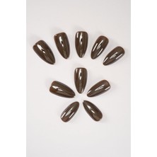 Zemira Pop Beauty Takma Tırnak Seti & Zararsız Yapıştırıcı, Glazed Chocolate Donut