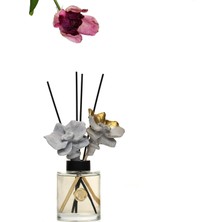 Zemira Mi̇ssi̇ 200 ml Gold-Gri Seramik Taş Bambu Çubuklu Black Orchid Oda Kokusu