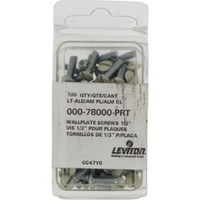 Zemira Leviton 78000-PRT 1/2 Inç Uzunluğunda 6 – 32 Dişli, Oval Başlık Gefraestes Slot Yedek Wanddose Vida
