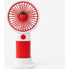 Zemira Mini-Fan Taşınabilir El Fanı, USB Şarjlı, 3 Kademeli Hız, Masaüstü Standlı, 15 Cm, 3 Kademeli Hız A