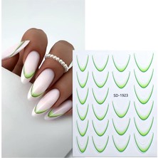 Zemira Ombre Efekt French Tırnak Sticker Yeşil Nail SD-1923