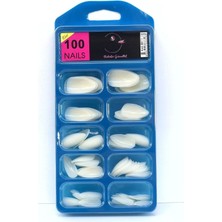 Zemira Professional 100'LÜ Kutulu Badem Takma Tırnak Beyaz, Almondhb