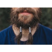 Zemira Viking Beard Rings, Metal Hair Jewelry For Men's Beards & Dreadlocks, Silver Decorative Acces