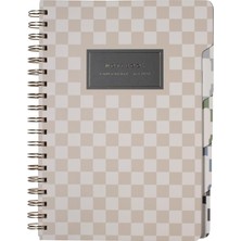 Zemira Fringe Studio Büyük Sekmeli Defter, Nötr Kareli, 5 Bölümlü, 18X25CM, 180 Çizgili Sayfa, Çok Renkli