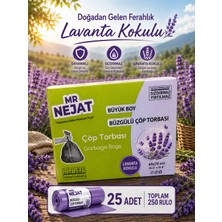 Lavanta Kokulu Büzgülü Büyük Boy 65X70 cm Çöp Torbası 1 Koli 25 Rulo 250 Adet