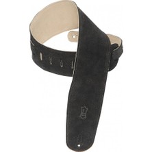 Zemira Levy's Leathers 3,5" Süet Gitar Kayışı; Siyah (Ms4-Blk)