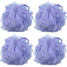 Zemira Iboodi 60 G/adet File Banyo Puf Duş Lifi Duş Kabarığı 4'lü Paket (Mor)