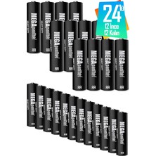 Zemira 24LÜ Set (12 Aa + 12 Aaa) Ince Kalın Kalem Pil Kumanda Pili Saat Pili Zn-C 1.5V