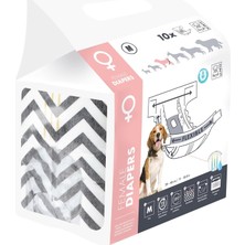 Zemira M-Pets Diapers Di̇şi̇ Köpekler Içi̇n Külot (M) 10LU