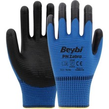 Zemira Beybi Zebra Nitril Kaplı Eldiven No:10