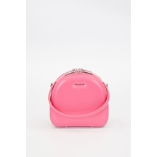 Lêvi D'or Küçük Boy Şık Tasarım Zincir Detaylı Kadın El ve Omuz Çantası 930415 Gül Kurusu