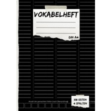 Zemira Independently Published Vokabelheft Din A4 Mit 4 Spalten: Geeignet Für Vokabeln In Allen Sprachen I