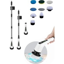 Zemira 9'u 1 Arada Çok Fonksiyonlu Elektrikli Temizlik Fırçası, Döner Başlıklı Zemin Duvar Temiz