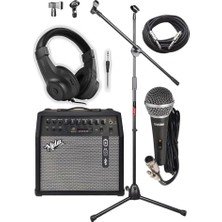 Zemira Mga-50-Pak Elektro Gitar Amfisi 50 Watt USB Şarjlı 4 Girişli (Mikrofon Sta