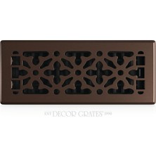 Zemira Grates Dekorasyon Izgara Scroll-Register, Siyah, AGH412-RB